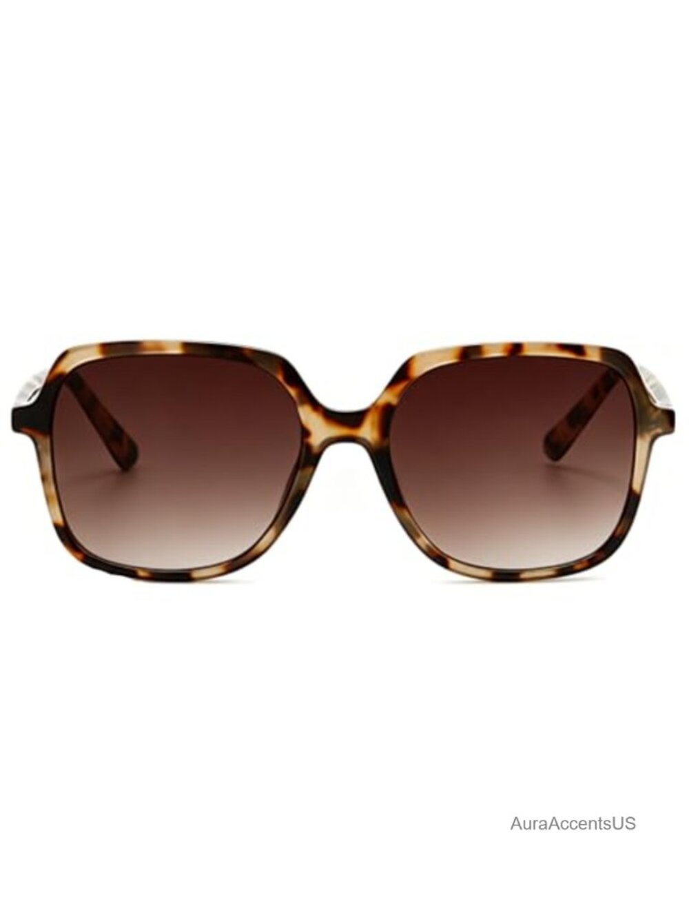 Square Tortoise Sunglasses UV400 Rivet Detail Lightweight Unisex